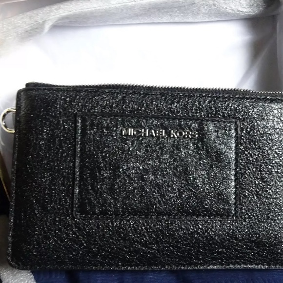 Vintage Metallic Black Michael Kors wristlet - Picture 7 of 15